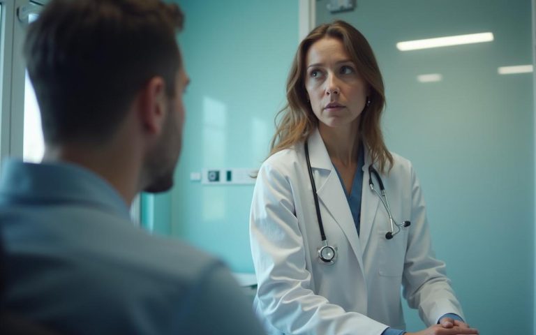 Consultation médicale pour des symptômes de thrombose de la verge.