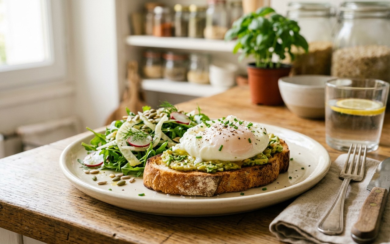 Œuf poché réussi sur tartine
